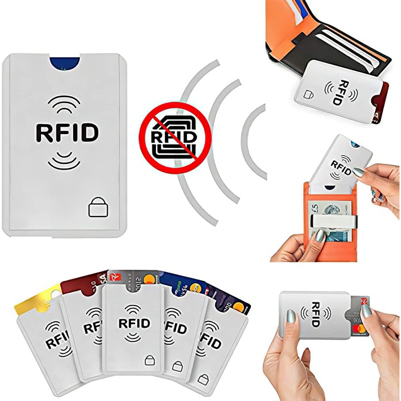 Protector de tarjeta de crédito, 10 fundas de bloqueo RFID