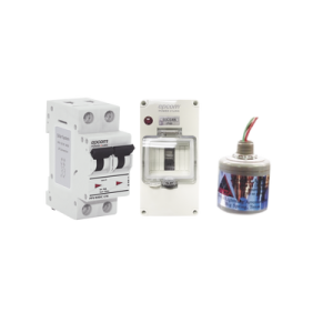 Kit de Centro de Carga Para Corriente Directa, Breaker de hasta 800 Vcc de 20 A con Supresor de Descargas Atmosféricas.